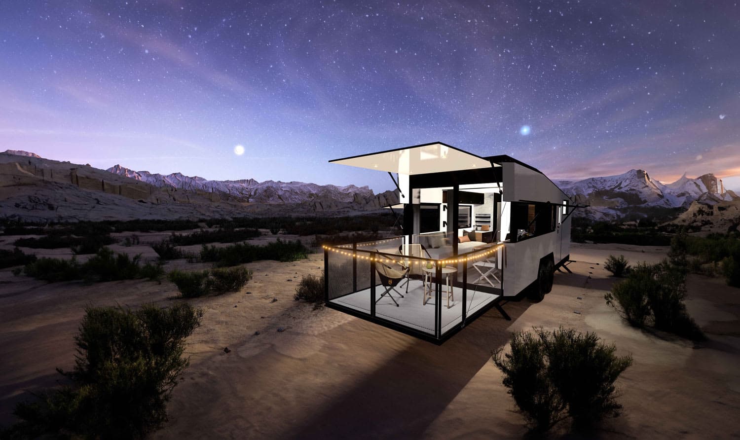 🚐☀️ Geleceğin Karavanı: Tesla Cybertruck Esintili, Güneş Enerjili Living Vehicle CyberTrailer - Resim 3