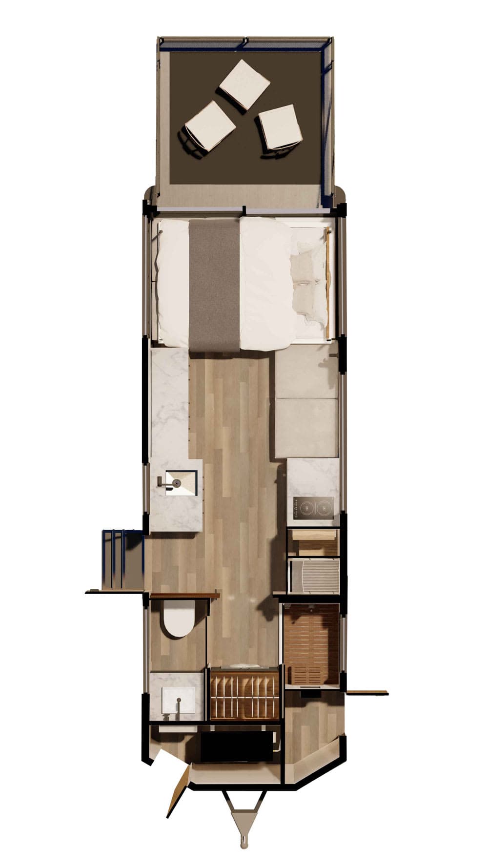 🚐☀️ Geleceğin Karavanı: Tesla Cybertruck Esintili, Güneş Enerjili Living Vehicle CyberTrailer - Resim 4